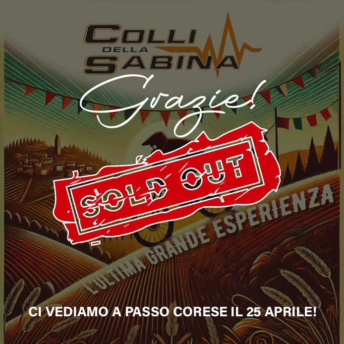Iscrizioni chiuse, ci vediamo il 25 all'ultima Colli della Sabina!
